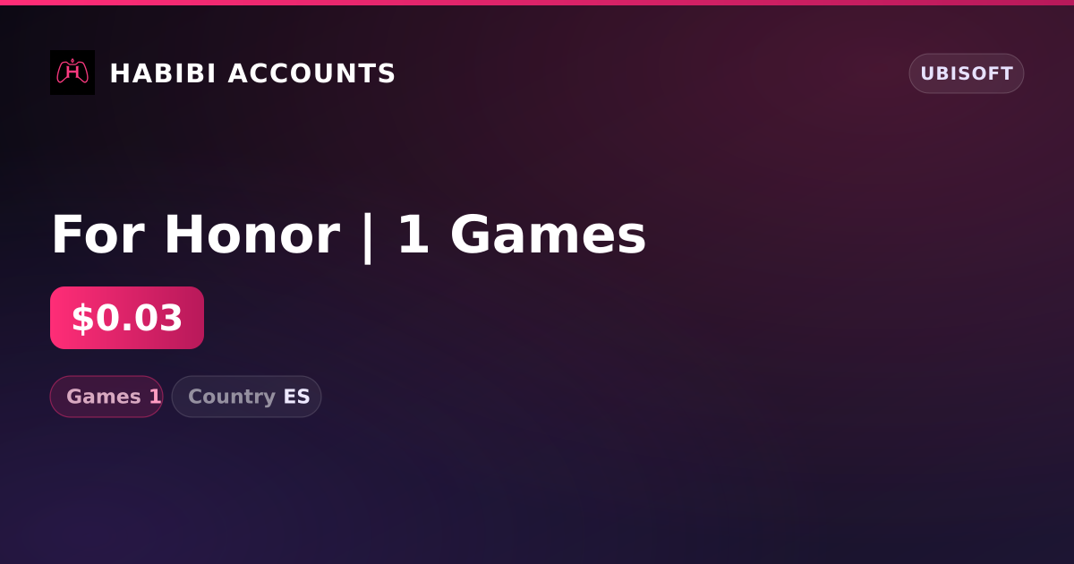 For Honor | 1 Games — HabibiAccounts