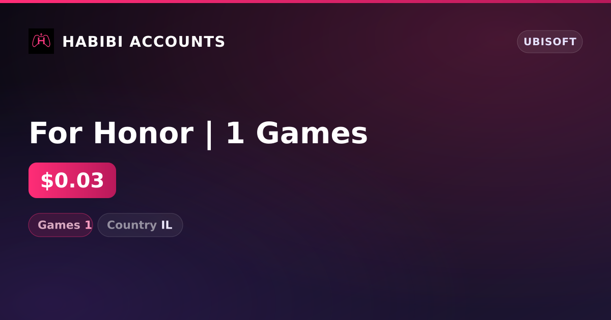 For Honor | 1 Games — HabibiAccounts