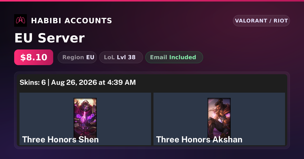 EU Server — HabibiAccounts