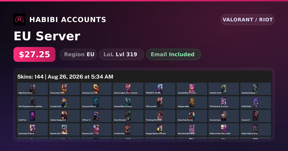 EU Server — HabibiAccounts