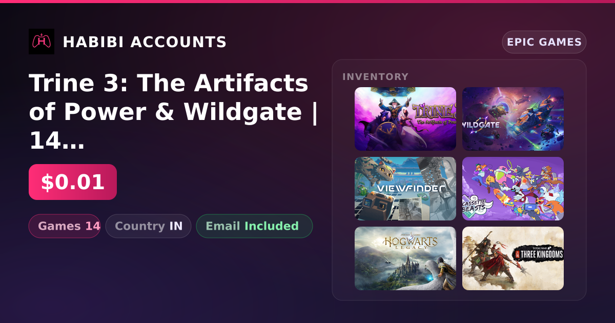 Trine 3: The Artifacts of Power & Wildgate | 14 Games — HabibiAccounts