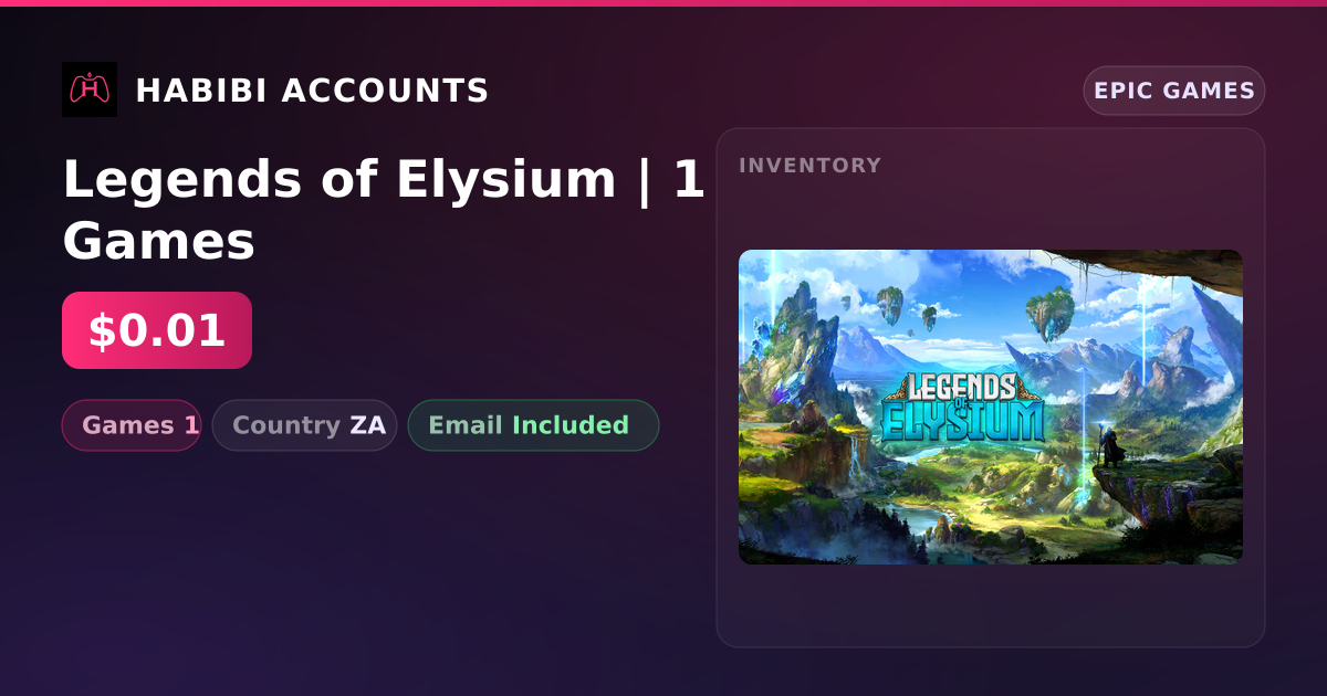 Legends of Elysium | 1 Games — HabibiAccounts