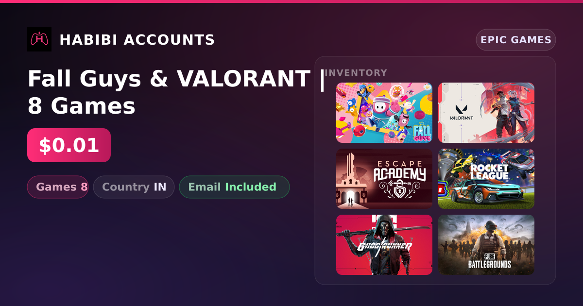 Fall Guys & VALORANT | 8 Games — HabibiAccounts