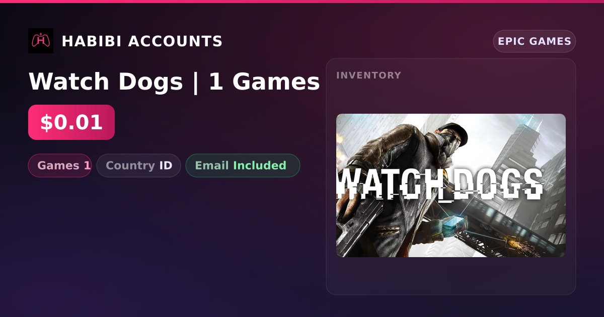 Watch Dogs | 1 Games — HabibiAccounts