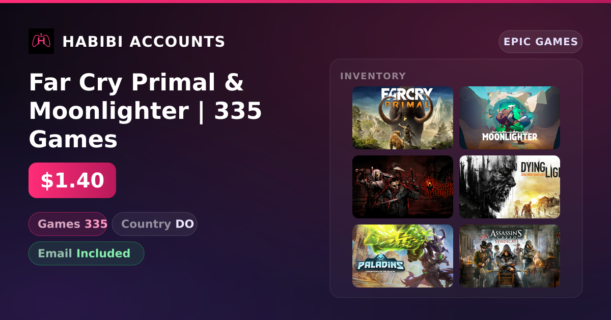Far Cry Primal & Moonlighter | 335 Games — HabibiAccounts