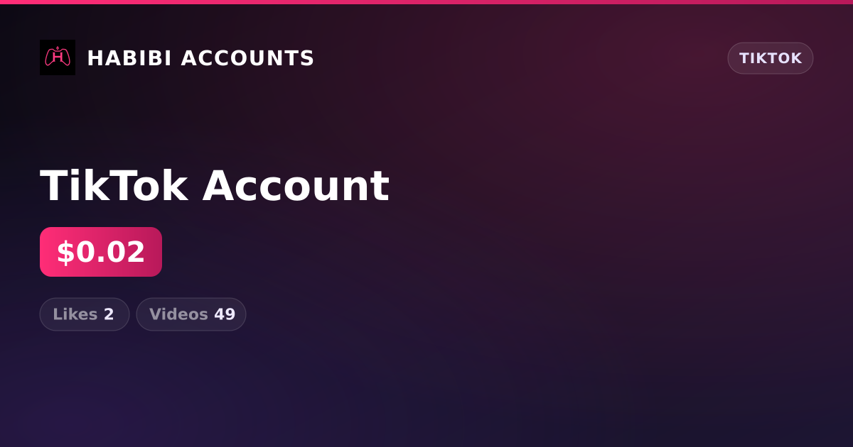 TikTok Account — HabibiAccounts