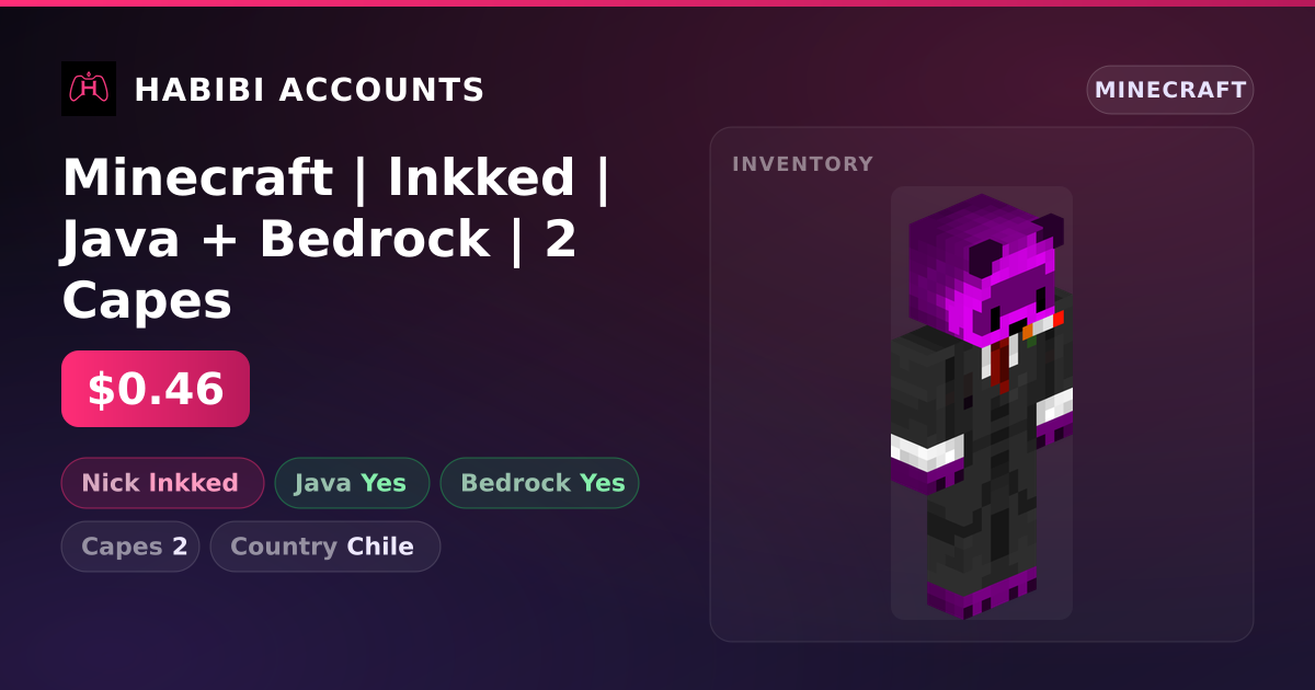 Minecraft | lnkked | Java + Bedrock | 2 Capes — HabibiAccounts