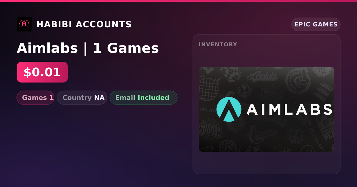 Aimlabs | 1 Games — HabibiAccounts