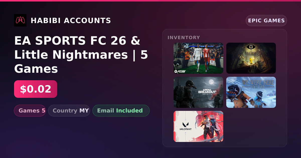 EA SPORTS FC 26 & Little Nightmares | 5 Games — HabibiAccounts