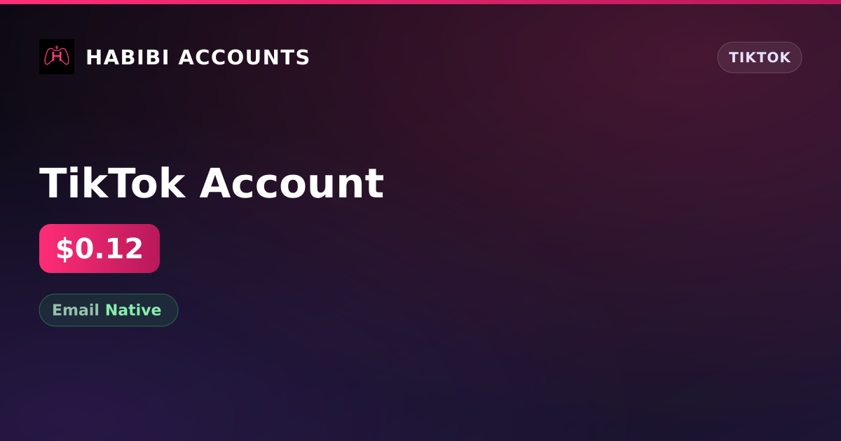 TikTok Account — HabibiAccounts