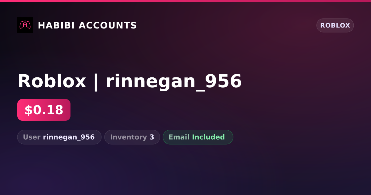 Roblox | rinnegan_956 — HabibiAccounts