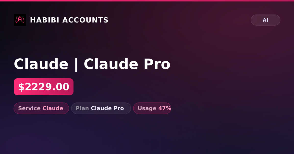 Claude | Claude Pro — HabibiAccounts