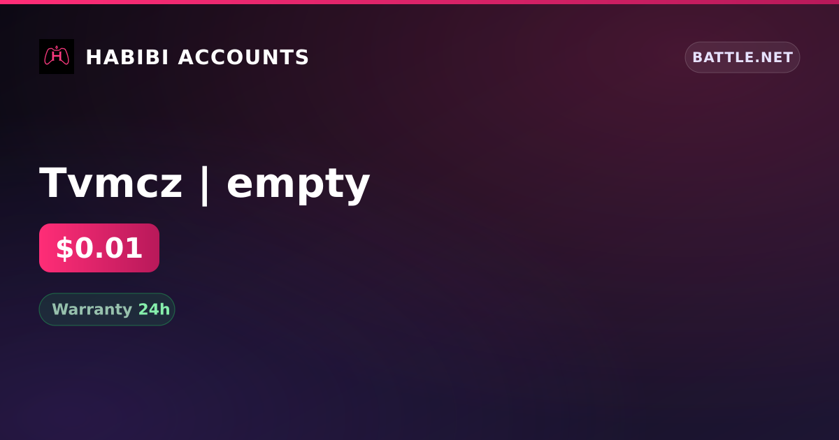 Tvmcz | empty — HabibiAccounts