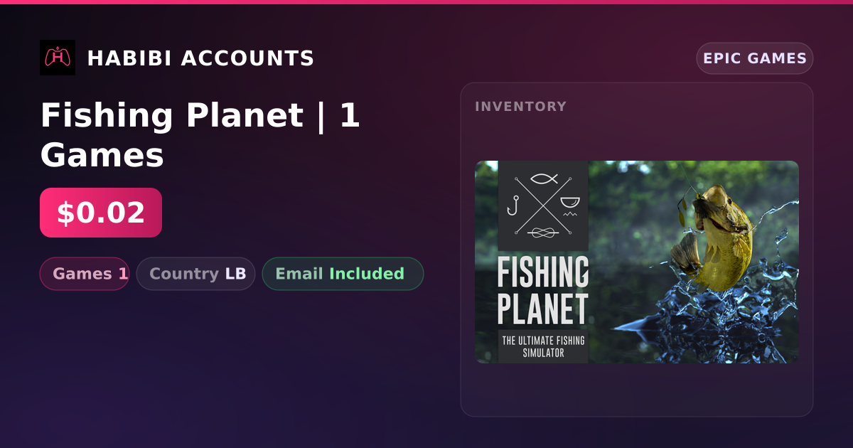 Fishing Planet | 1 Games — HabibiAccounts