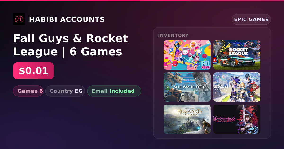 Fall Guys & Rocket League | 6 Games — HabibiAccounts