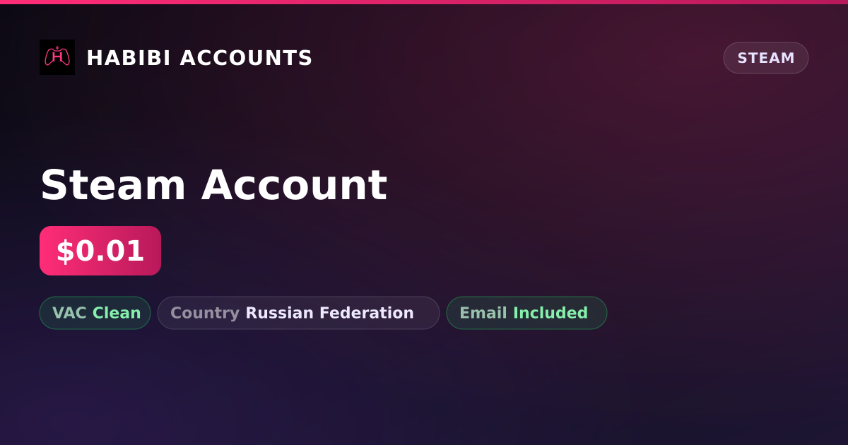Steam Account — HabibiAccounts