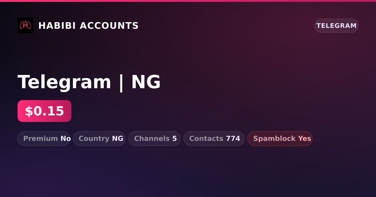 Telegram | NG — HabibiAccounts