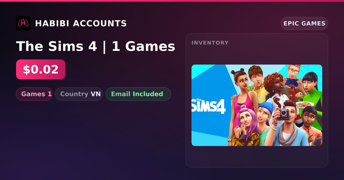 The Sims 4 | 1 Games — HabibiAccounts