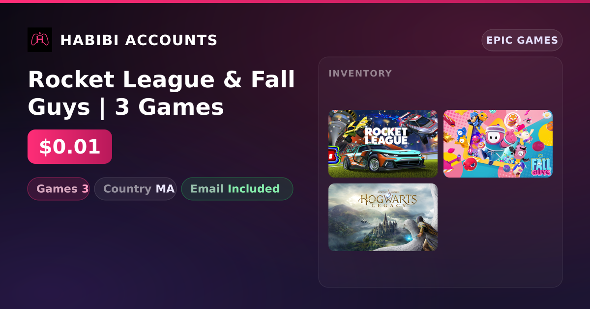 Rocket League & Fall Guys | 3 Games — HabibiAccounts