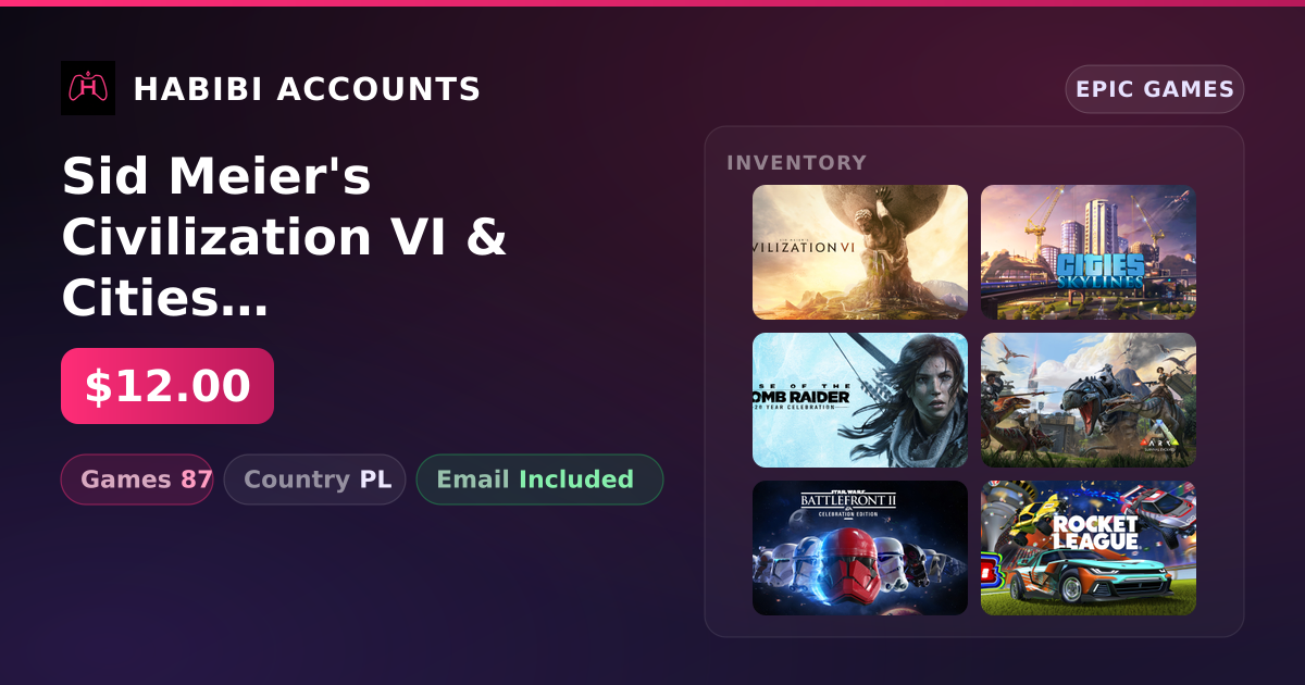 Sid Meier's Civilization VI & Cities Skylines | 87 Games