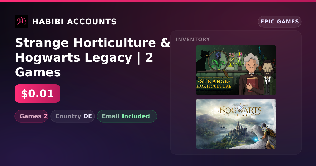 Strange Horticulture & Hogwarts Legacy | 2 Games — HabibiAccounts