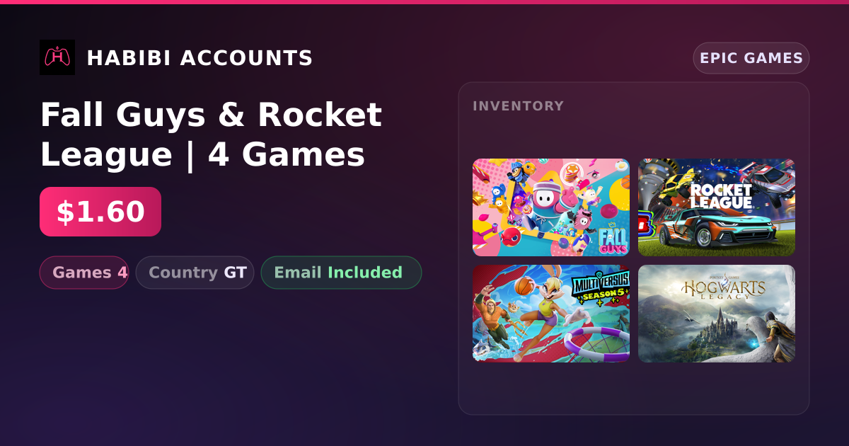 Fall Guys & Rocket League | 4 Games — HabibiAccounts