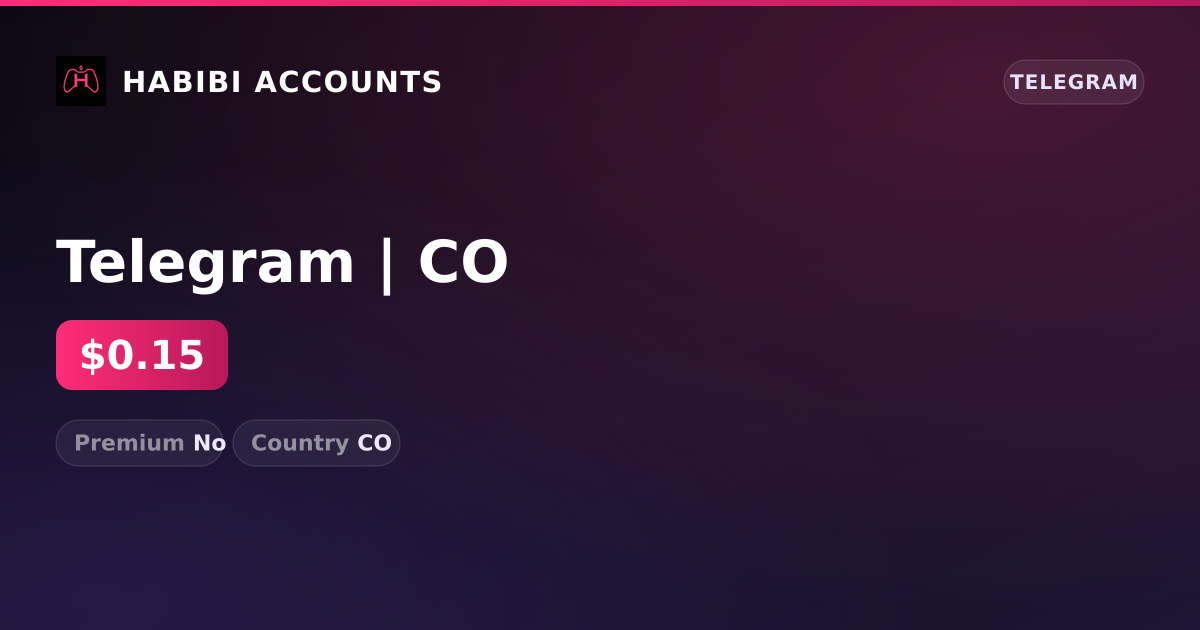 Telegram | CO — HabibiAccounts