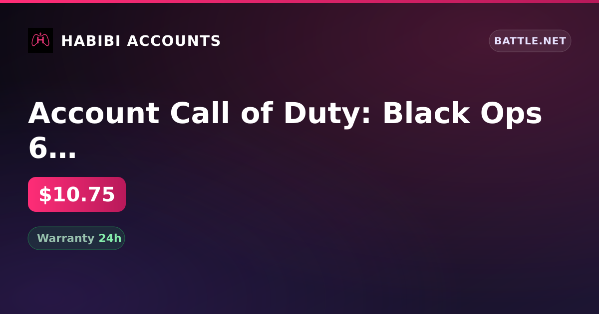 Account Call of Duty: Black Ops 6 + Call of Duty: Modern Warfare II | change of name and tag + date from 2025 — HabibiAccounts