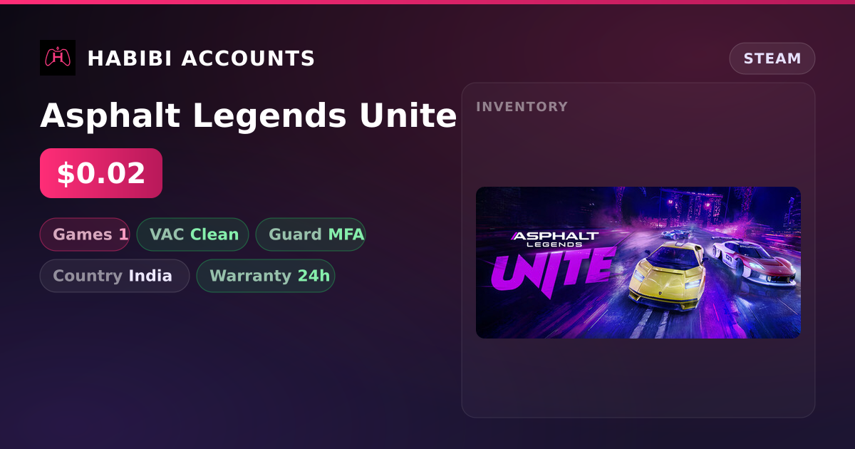 Asphalt Legends Unite — HabibiAccounts