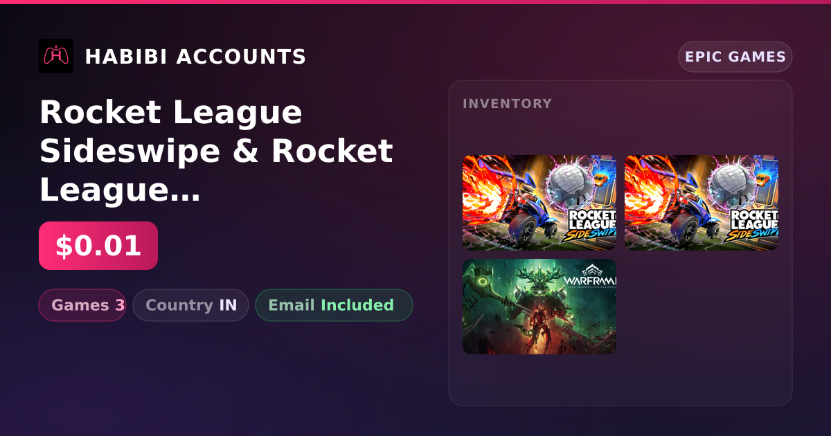 Rocket League Sideswipe & Rocket League Sideswipe | 3 Games — HabibiAccounts
