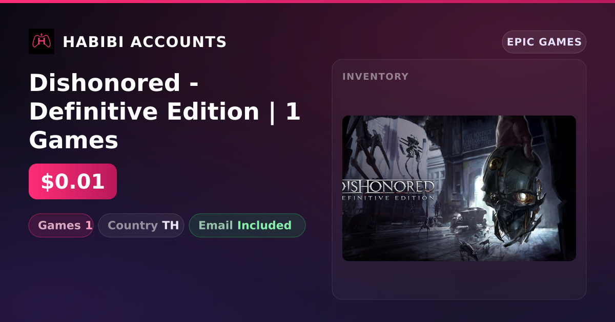 Dishonored - Definitive Edition | 1 Games — HabibiAccounts