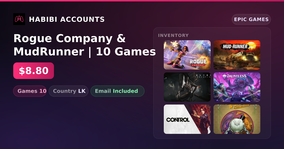 Rogue Company & MudRunner | 10 Games