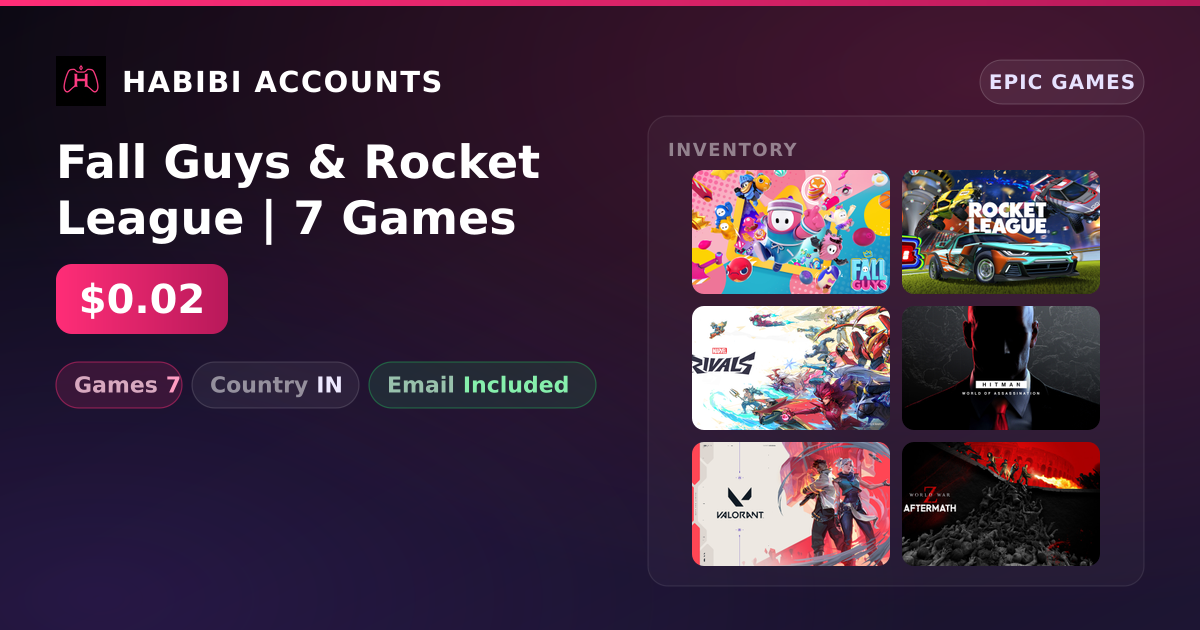 Fall Guys & Rocket League | 7 Games — HabibiAccounts