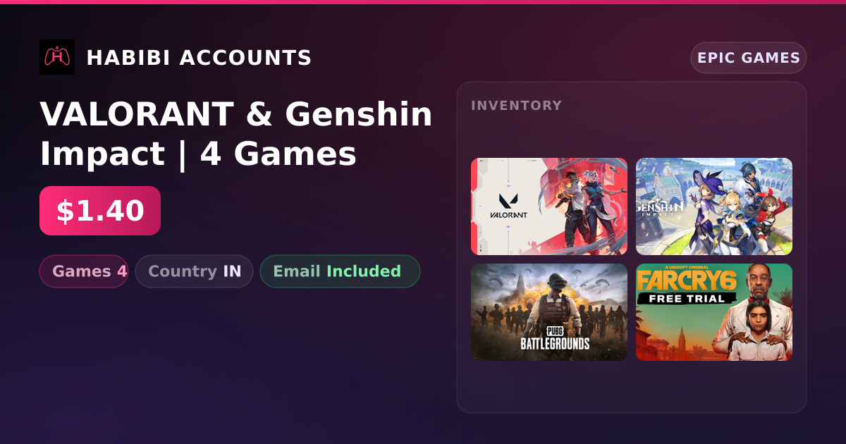 VALORANT & Genshin Impact | 4 Games