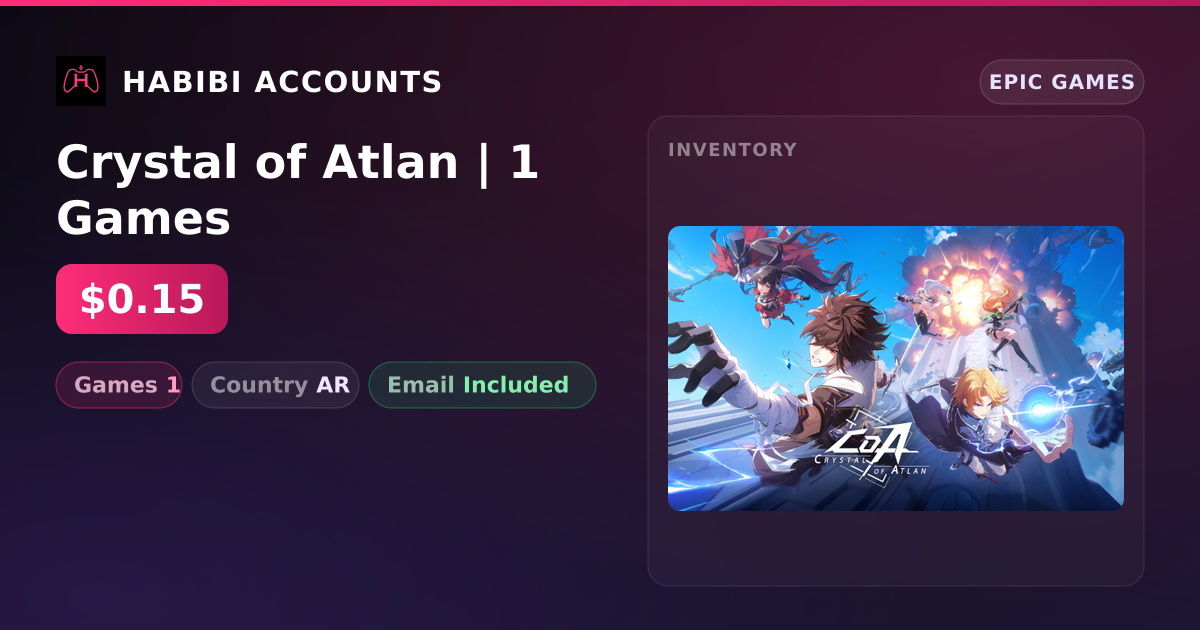 Crystal of Atlan | 1 Games — HabibiAccounts