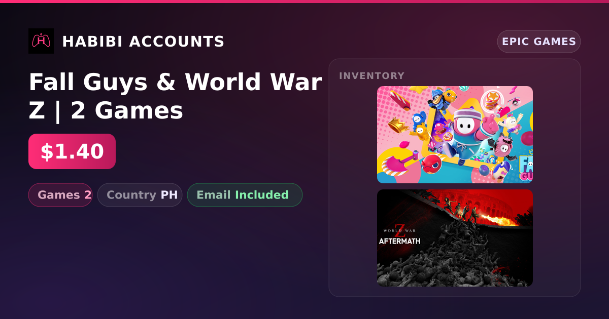 Fall Guys & World War Z | 2 Games