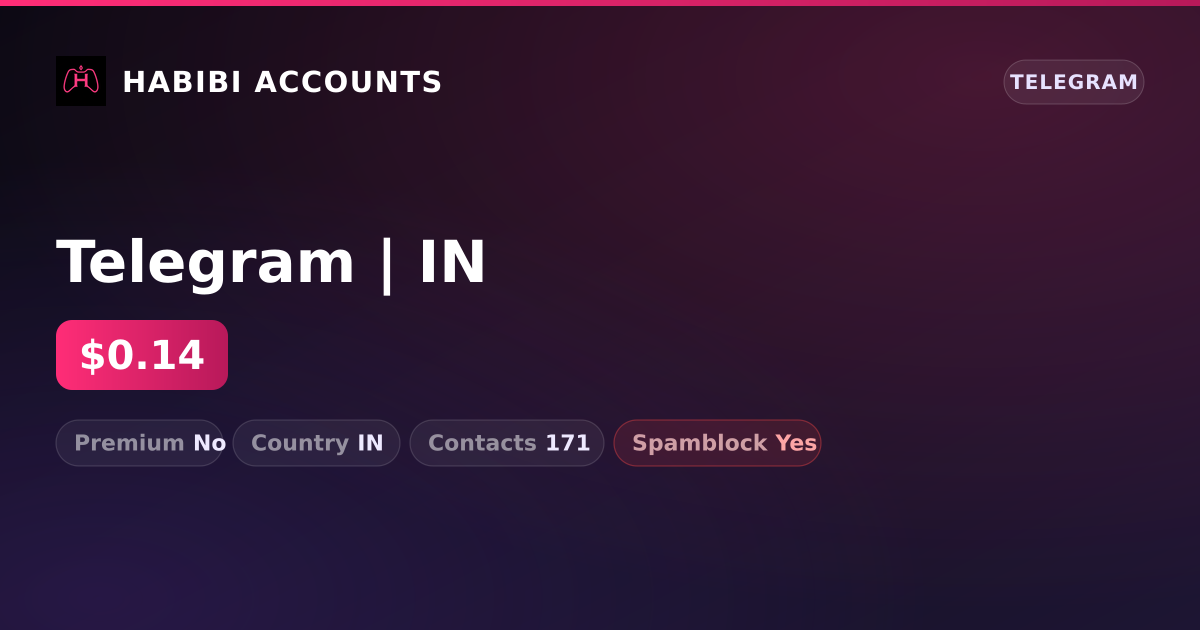Telegram | IN — HabibiAccounts