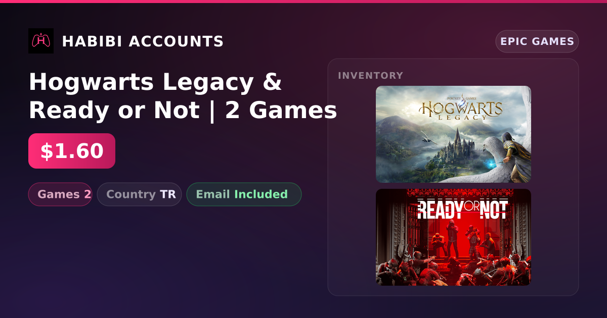 Hogwarts Legacy & Ready or Not | 2 Games