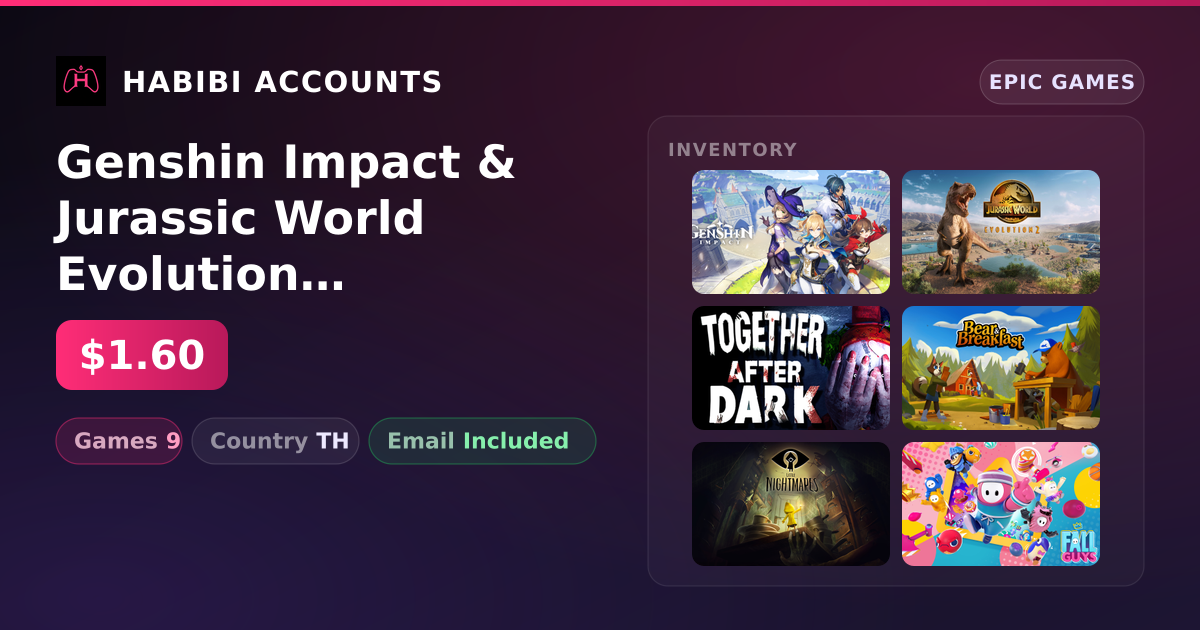 Genshin Impact & Jurassic World Evolution 2 | 9 Games