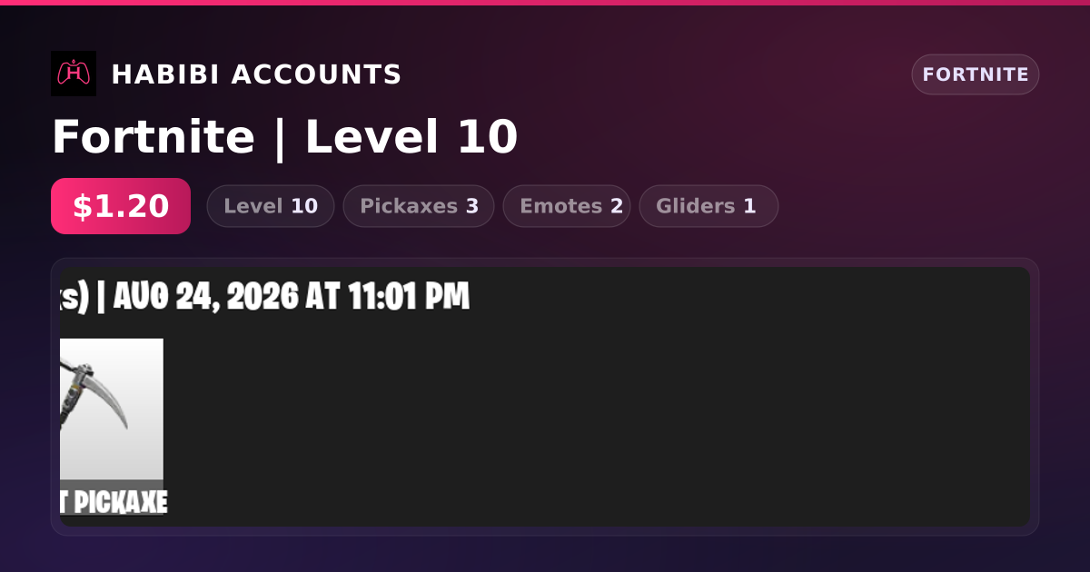 Fortnite | Level 10 — HabibiAccounts