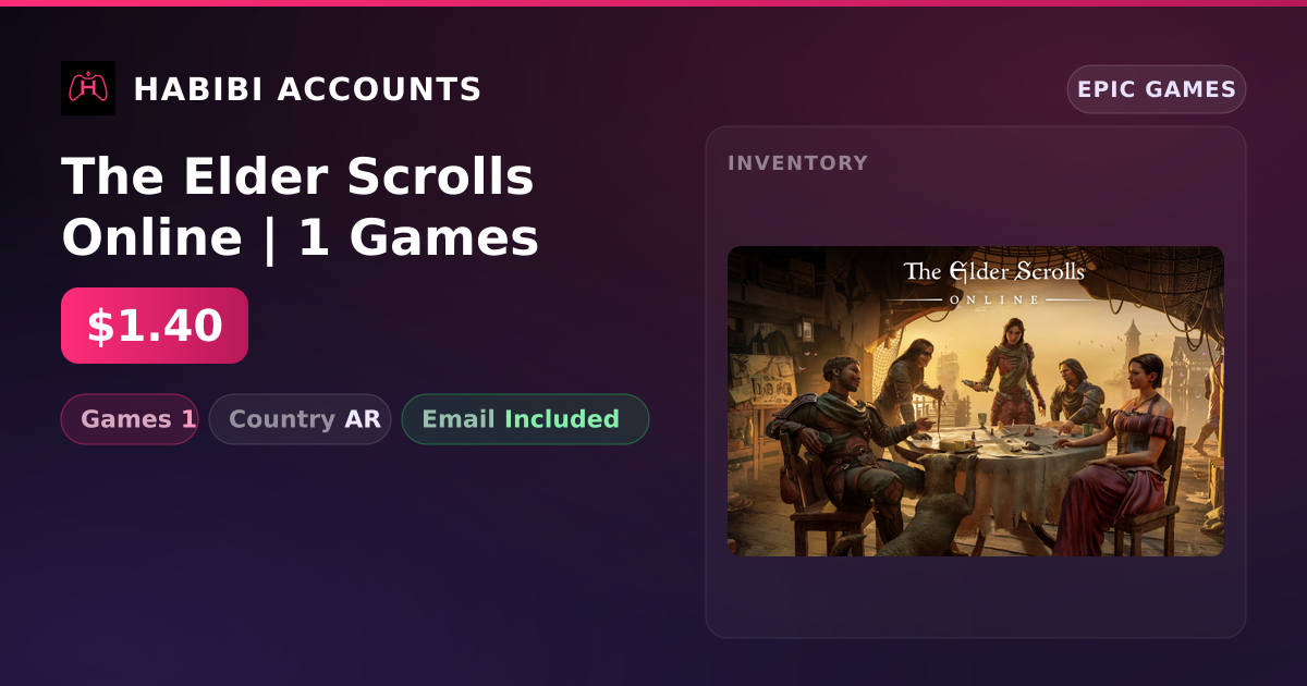 The Elder Scrolls Online | 1 Games — HabibiAccounts