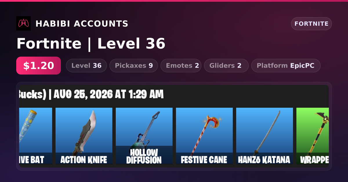 Fortnite | Level 36 — HabibiAccounts