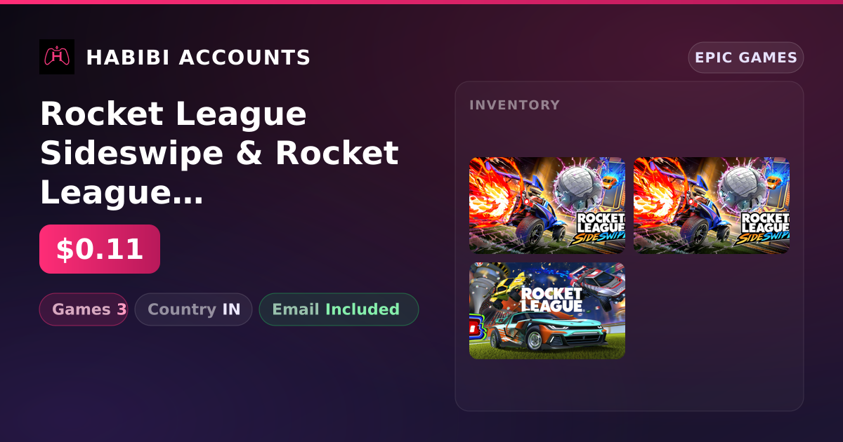 Rocket League Sideswipe & Rocket League Sideswipe | 3 Games — HabibiAccounts