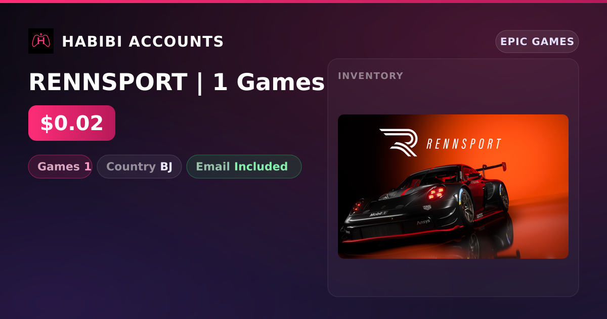 RENNSPORT | 1 Games — HabibiAccounts