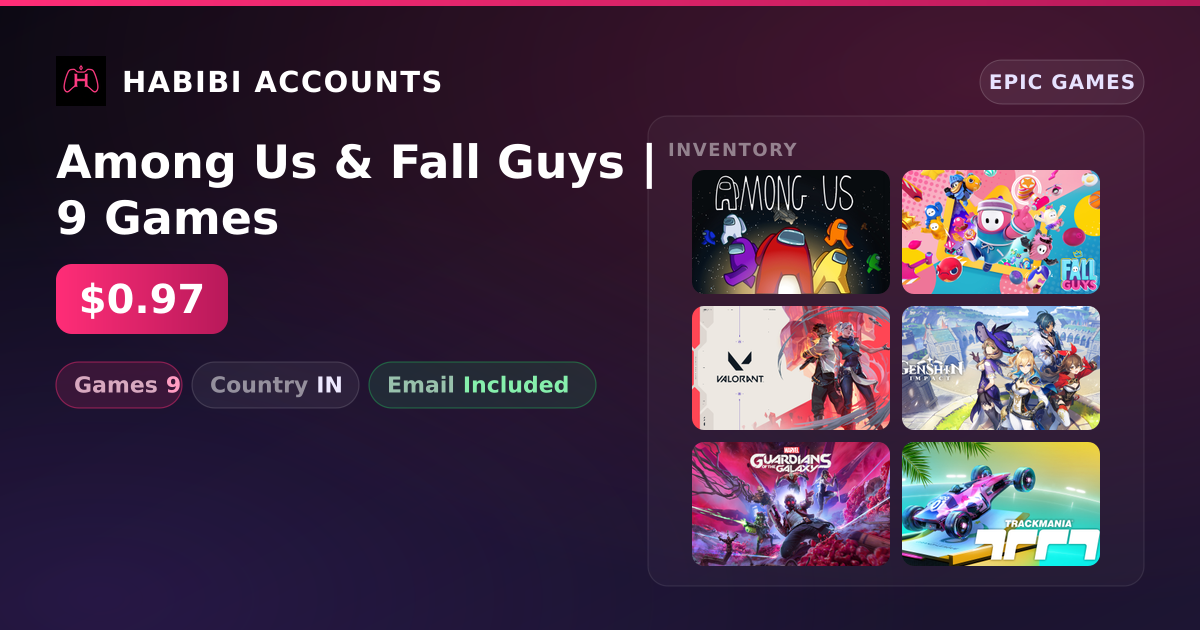 Among Us & Fall Guys | 9 Games — HabibiAccounts