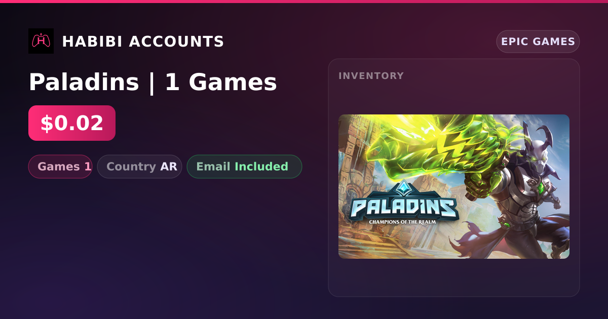 Paladins | 1 Games — HabibiAccounts