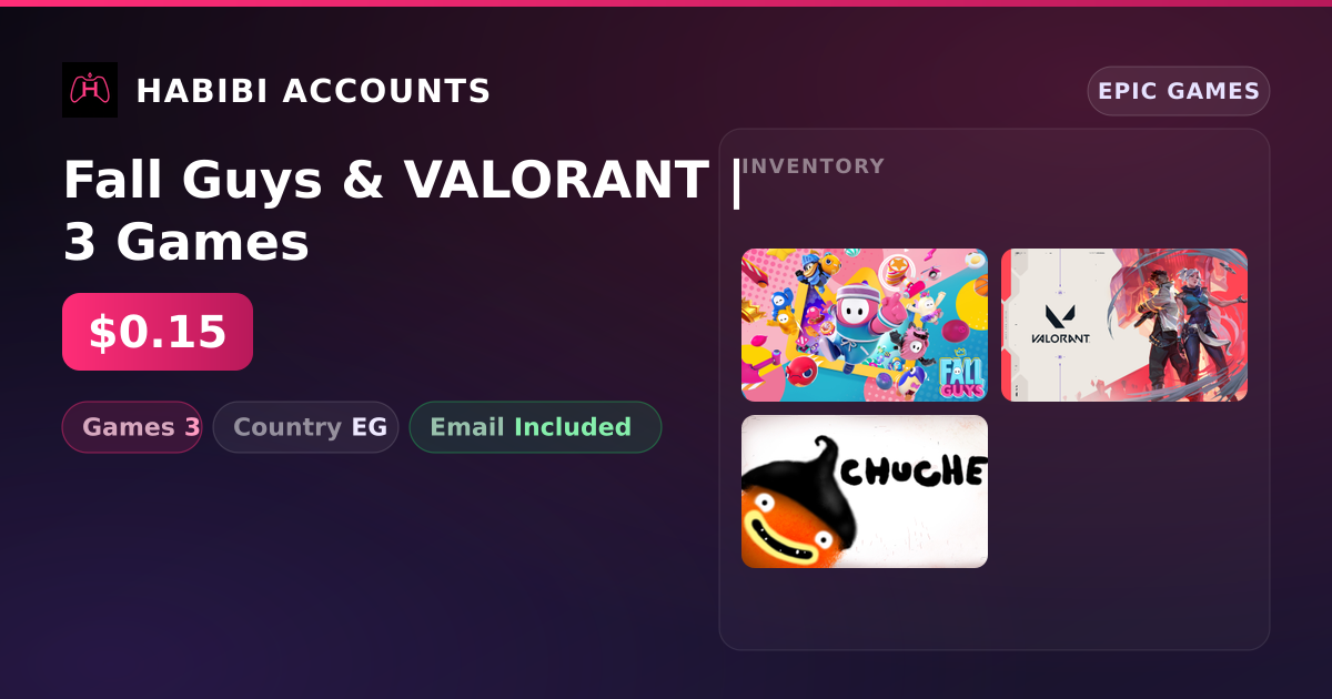Fall Guys & VALORANT | 3 Games — HabibiAccounts