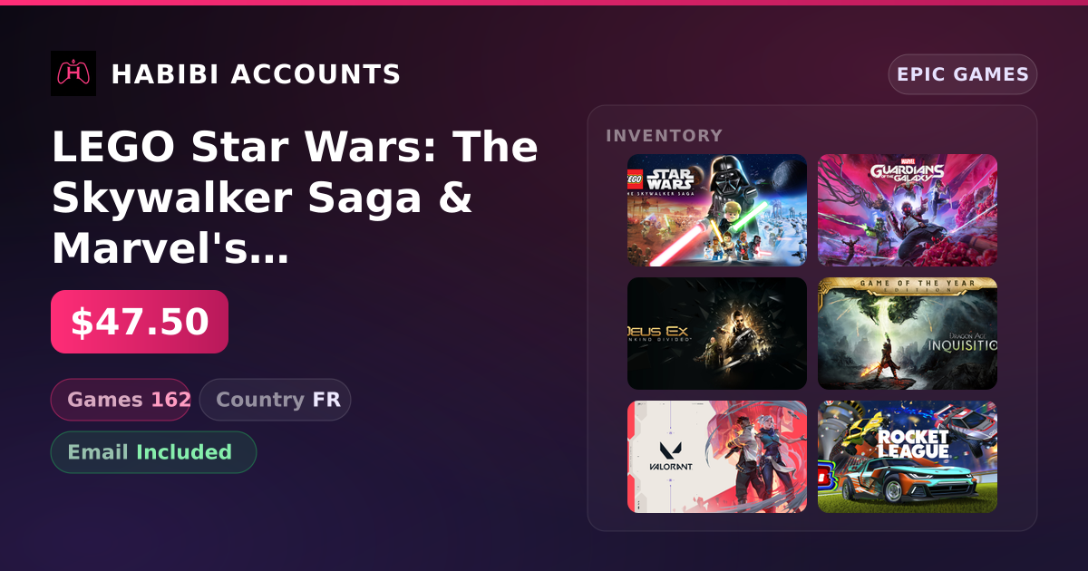 LEGO Star Wars: The Skywalker Saga & Marvel's Guardians of the Galaxy | 162 Games