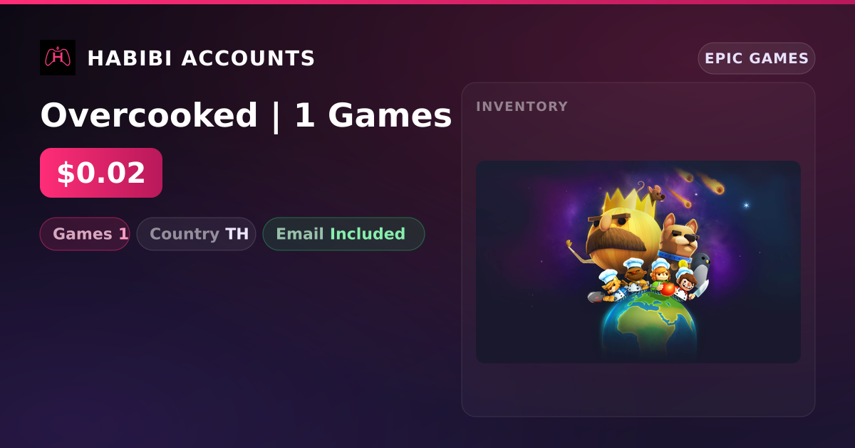 Overcooked | 1 Games — HabibiAccounts