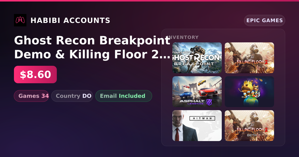 Ghost Recon Breakpoint Demo & Killing Floor 2 | 34 Games
